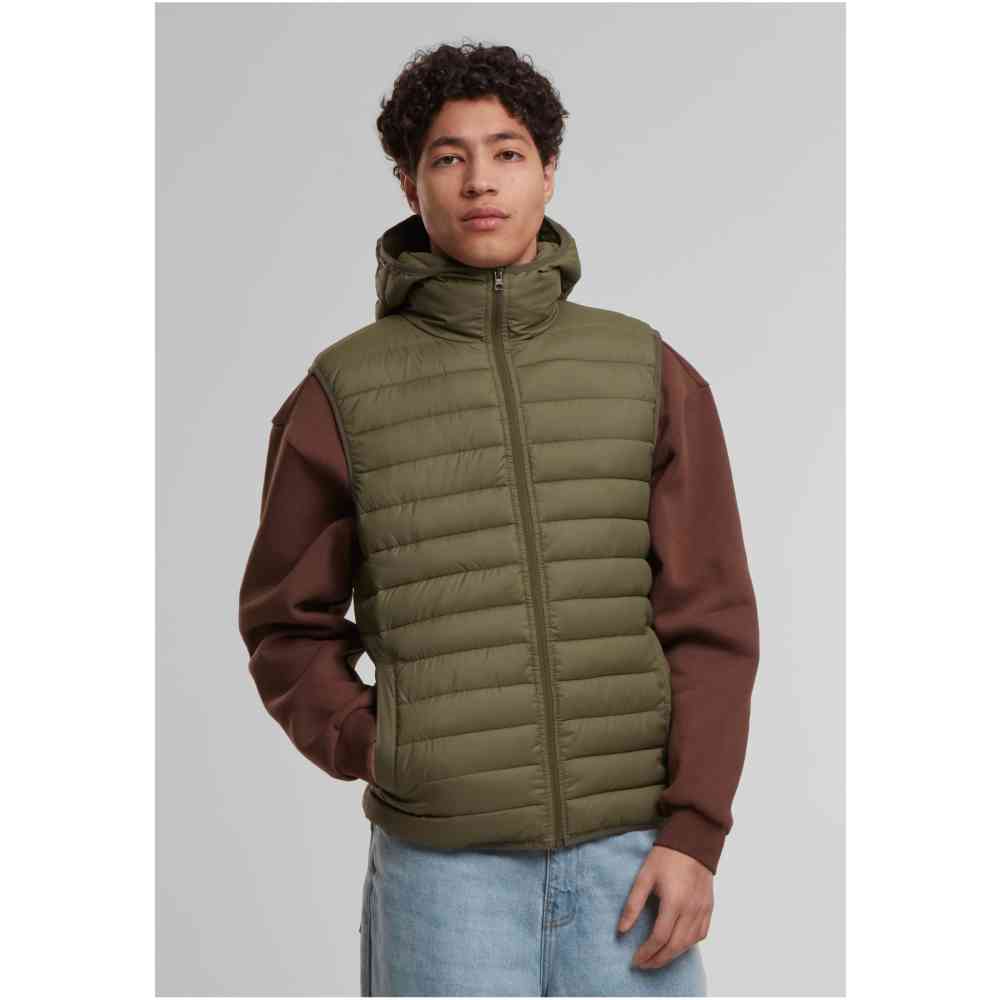 Urban Classics - Light Weigh with hood Mouwloos jacket - Olijfgroen